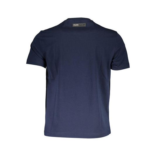 Plein Sport Blue Cotton Men T-Shirt Plein Sport Dark Slate Gray