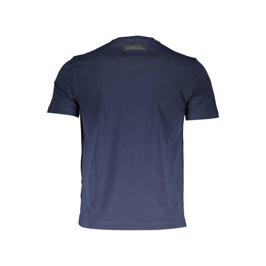 Plein Sport Blue Cotton Men T-Shirt Plein Sport Dark Slate Gray