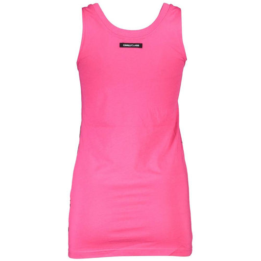 Cavalli Class Pink Cotton Women Top Cavalli Class Hot Pink