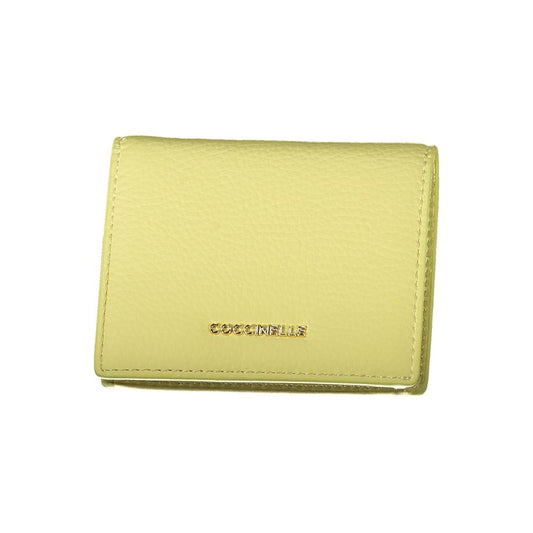 Coccinelle Yellow Leather Wallet Coccinelle Light Goldenrod