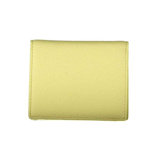 Coccinelle Yellow Leather Wallet Coccinelle Light Goldenrod