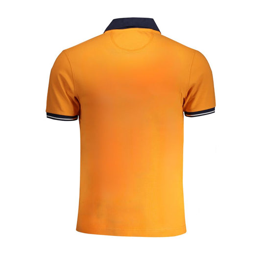 La Martina Orange Cotton Polo Shirt La Martina Goldenrod