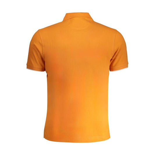 La Martina Orange Cotton Polo Shirt La Martina Goldenrod
