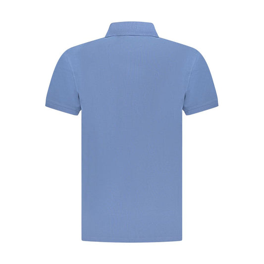 Timberland Blue Cotton Men Polo Shirt Timberland Light Slate Gray