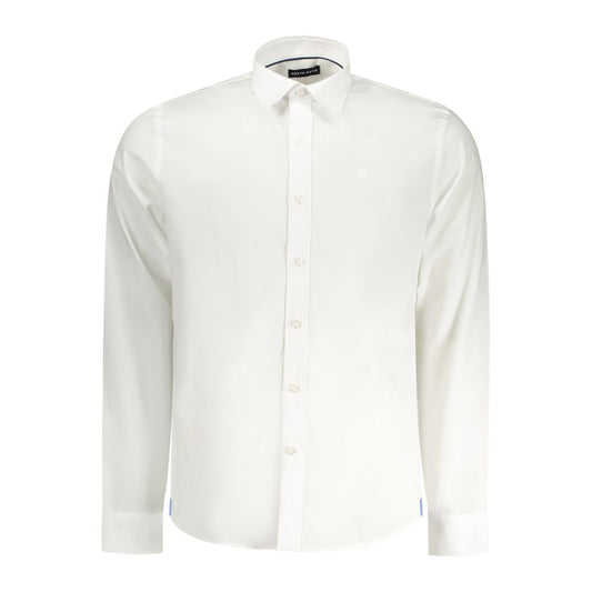North Sails White Cotton Men Shirt North Sails Beige