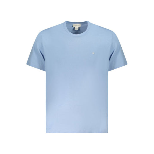 Calvin Klein Light Blue Cotton Mens T-Shirt Calvin Klein Light Steel Blue