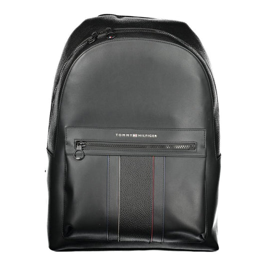 Tommy Hilfiger Black Polyester Men Backpack Tommy Hilfiger Dark Slate Gray