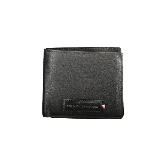 Tommy Hilfiger Black Leather Men Wallet Tommy Hilfiger Dark Slate Gray
