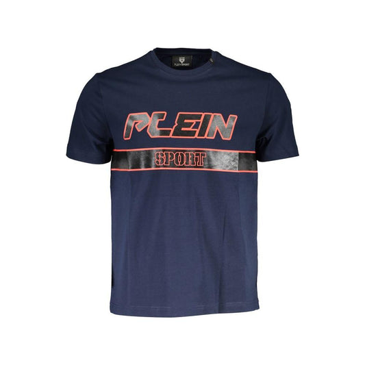 Plein Sport Blue Cotton Men T-Shirt Plein Sport Dark Slate Gray