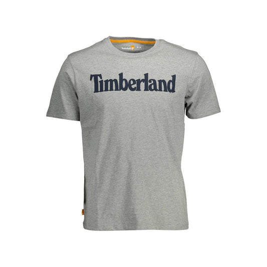 Timberland Gray Cotton Men T-Shirt Timberland Dark Gray