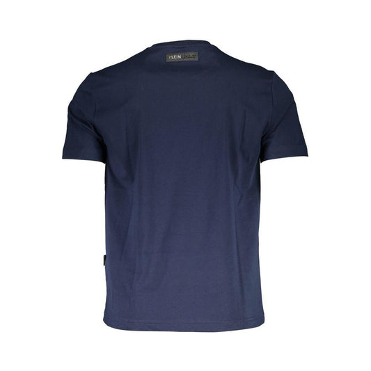 Plein Sport Blue Cotton Men T-Shirt Plein Sport Dark Slate Gray