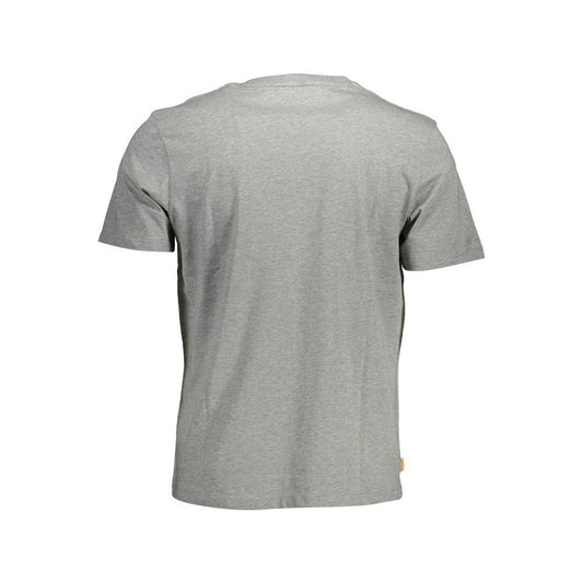 Timberland Gray Cotton Men T-Shirt Timberland Dark Gray