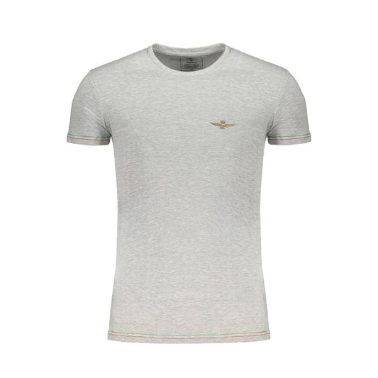 Aeronautica Militare Gray Cotton Men T-Shirt Aeronautica Militare Gray