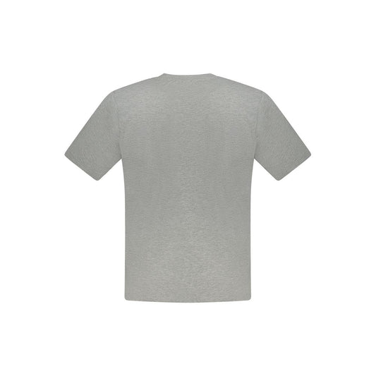 North Sails Gray Cotton Men T-Shirt North Sails Dark Gray