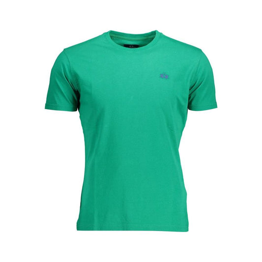 La Martina Green Cotton Men T-Shirt La Martina Light Sea Green