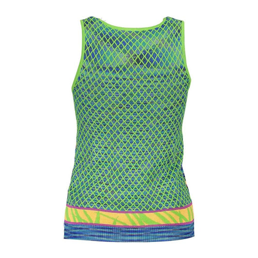 Desigual Green Cotton Women Top Desigual Slate Gray