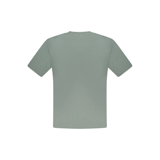 North Sails Green Cotton Men T-Shirt North Sails Light Slate Gray
