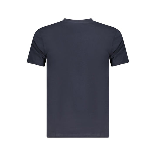Cavalli Class Blue Cotton Men T-Shirt Cavalli Class Dark Slate Gray