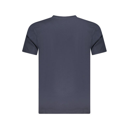 Cavalli Class Blue Cotton Men T-Shirt Cavalli Class Dark Slate Gray