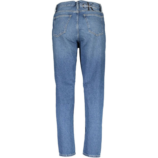Calvin Klein Blue Cotton Women Jeans Calvin Klein Slate Gray