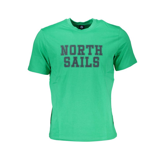 North Sails Green Cotton T-Shirt North Sails Medium Sea Green