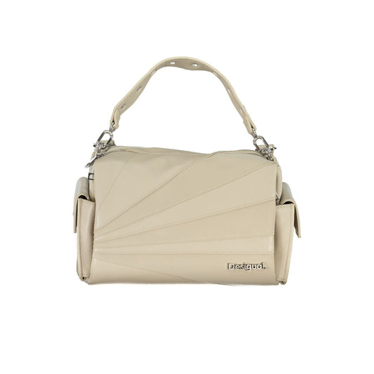Desigual Beige Polyethylene Handbag Desigual Gray