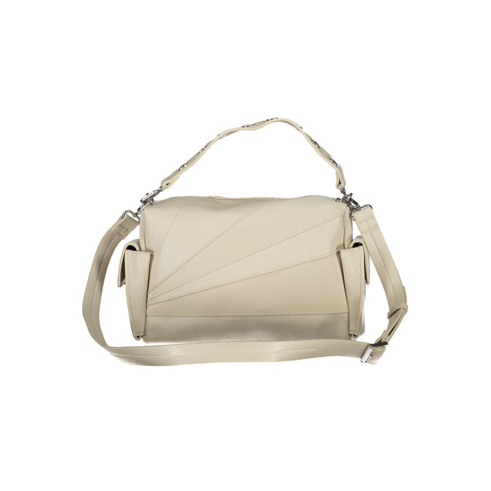 Front view with bag zipped and handles upright.