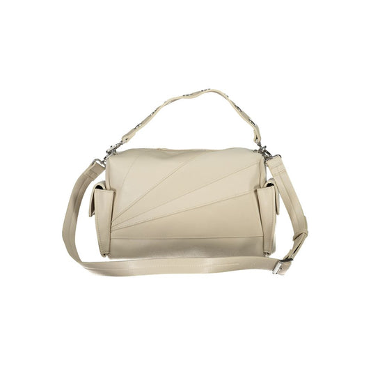 Desigual Beige Polyethylene Handbag Desigual Gray