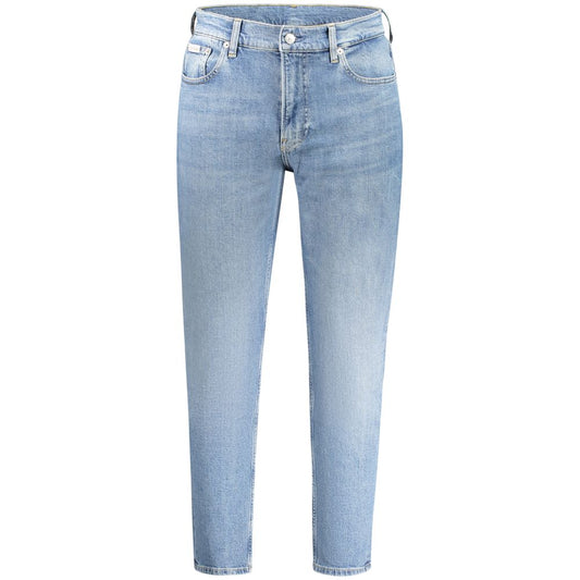 Calvin Klein Blue Cotton Men Jeans Calvin Klein Dark Gray