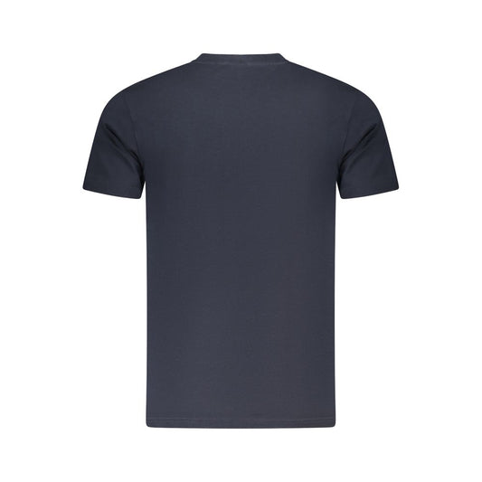 Cavalli Class Blue Cotton Men T-Shirt Cavalli Class Dark Slate Gray
