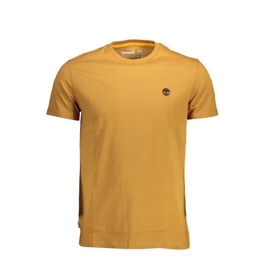 Timberland Brown Cotton Men TShirt Timberland Goldenrod