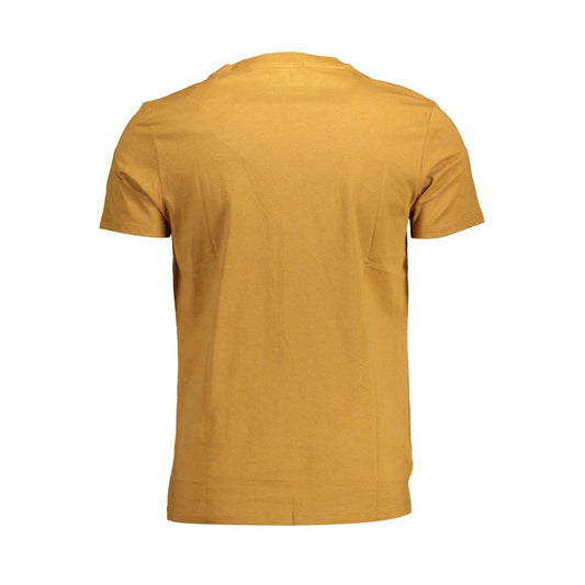 Timberland Brown Cotton Men TShirt Timberland Goldenrod