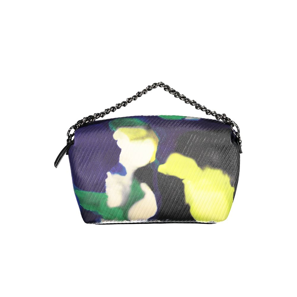 Front view with bag zipped and handles upright.