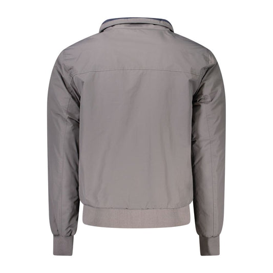 North Sails Gray Polyamide Men Jacket North Sails Light Slate Gray