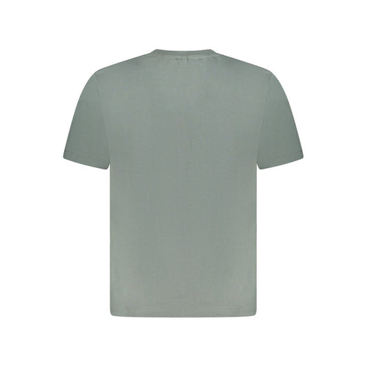 North Sails Green Cotton Men T-Shirt North Sails Light Slate Gray