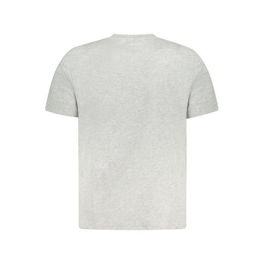 North Sails Gray Cotton Men T-Shirt North Sails Light Gray