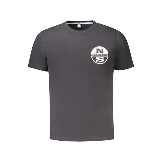 North Sails Black Cotton Men T-Shirt North Sails Dark Slate Gray