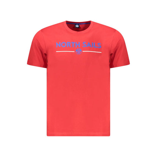 North Sails Red Cotton Men T-Shirt North Sails Tomato