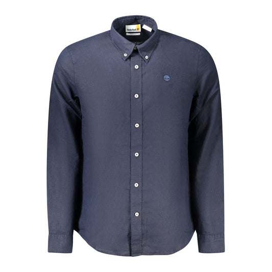 Timberland Blue Cotton Shirt Timberland Dark Slate Gray