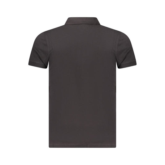Tommy Hilfiger Black Cotton Men Polo Shirt Tommy Hilfiger Dark Slate Gray