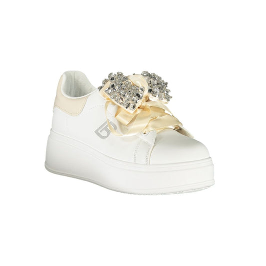 Laura Biagiotti White Polyester Women Sneaker Laura Biagiotti Antique White