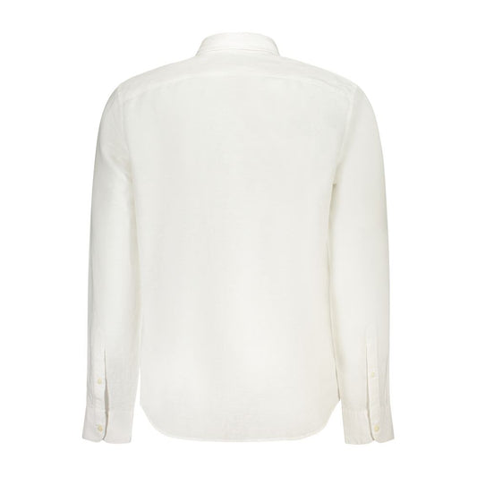 Timberland White Cotton Shirt Timberland Beige