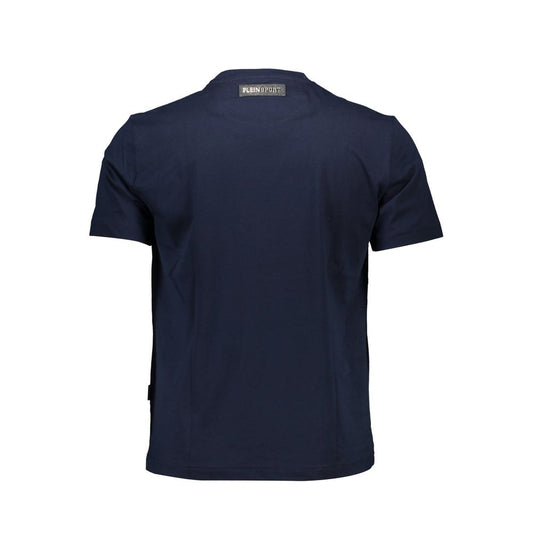 Plein Sport Blue Cotton Men T-Shirt Plein Sport Dark Slate Gray