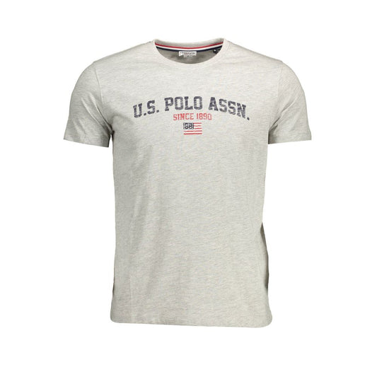U.S. POLO ASSN. Gray Cotton Men T-Shirt U.S. POLO ASSN. Light Gray