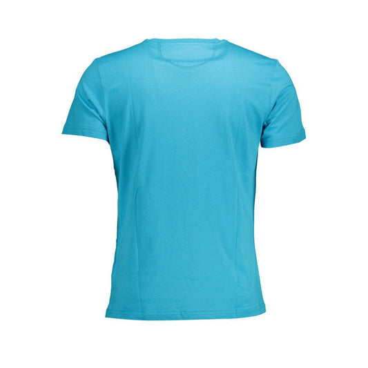 La Martina Blue Cotton Men T-Shirt La Martina Medium Turquoise