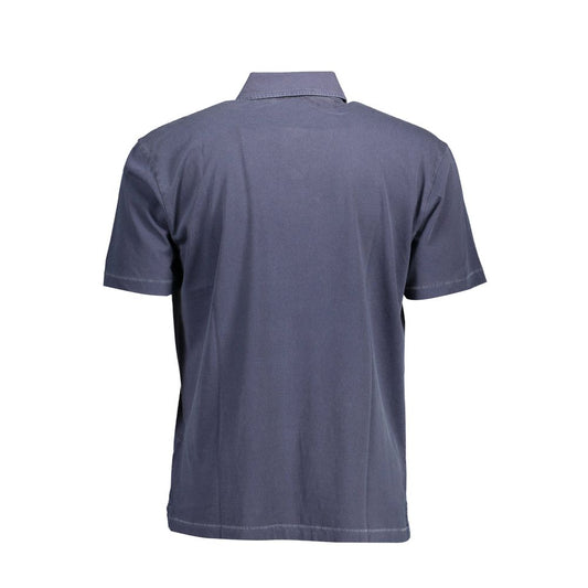 Gant Blue Cotton Men Polo Shirt Gant Dim Gray