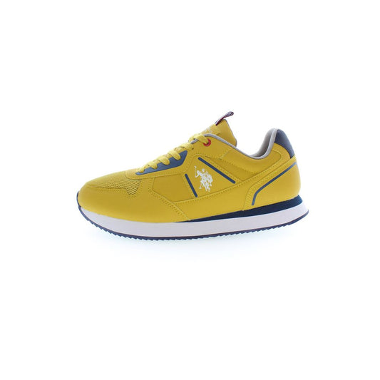 U.S. POLO ASSN. Yellow Polyester Men Sneaker U.S. POLO ASSN. Goldenrod