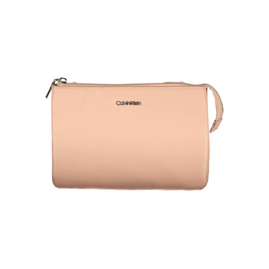 Calvin Klein Pink Polyester Women Handbag Calvin Klein Tan