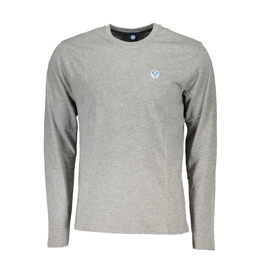 North Sails Gray Cotton Men TShirt North Sails Dark Gray