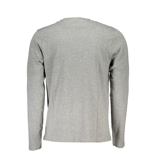 North Sails Gray Cotton Men TShirt North Sails Dark Gray
